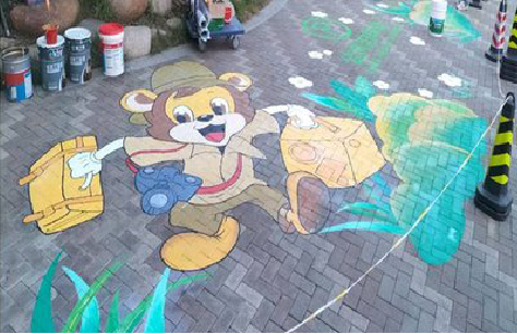 眉县夏季画地面彩绘会遇到的问题