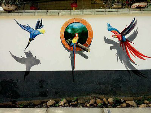 眉县视觉错位-3D墙绘设计