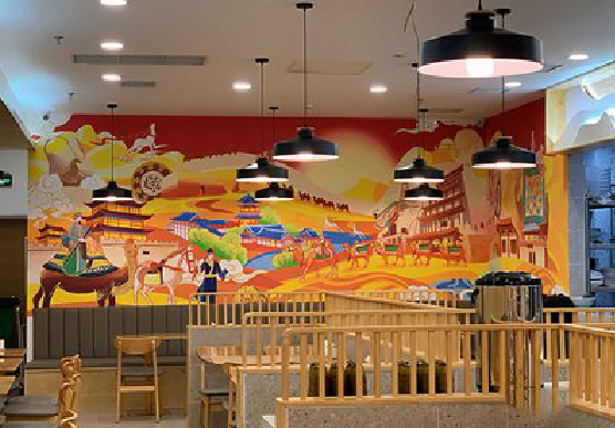 眉县商业空间彩绘介绍。