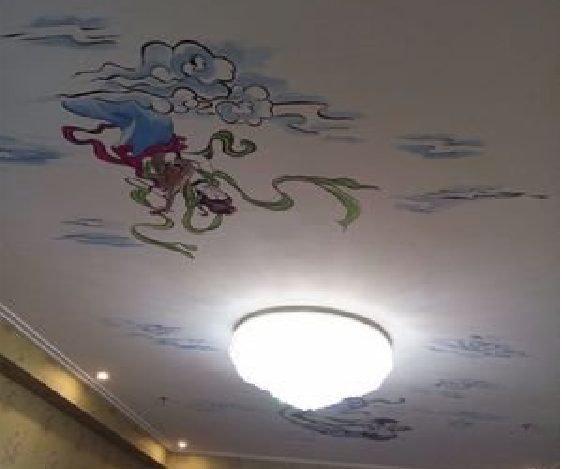 眉县如何快速绘制天花板上的手绘墙？