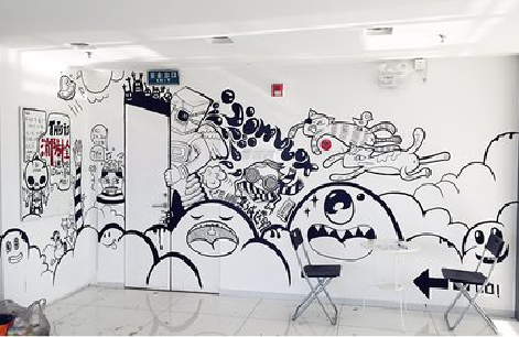 眉县手绘墙并非传统涂鸦。